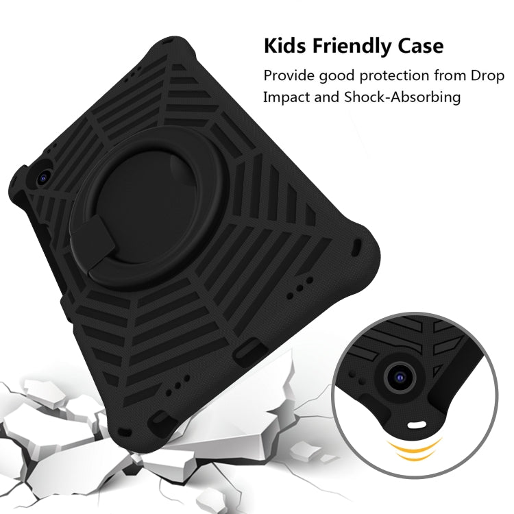 For Lenovo Tab M10 Plus 10.6 3rd Gen 2022 Spider King Silicone Protective Tablet Case(Black)