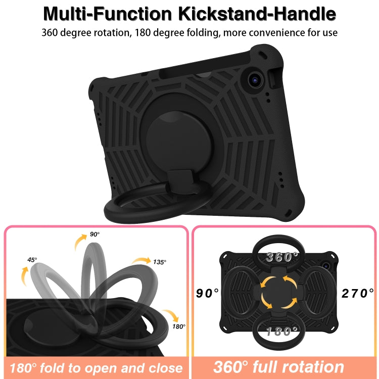 For Lenovo Tab M10 Plus 10.6 3rd Gen 2022 Spider King Silicone Protective Tablet Case(Black)