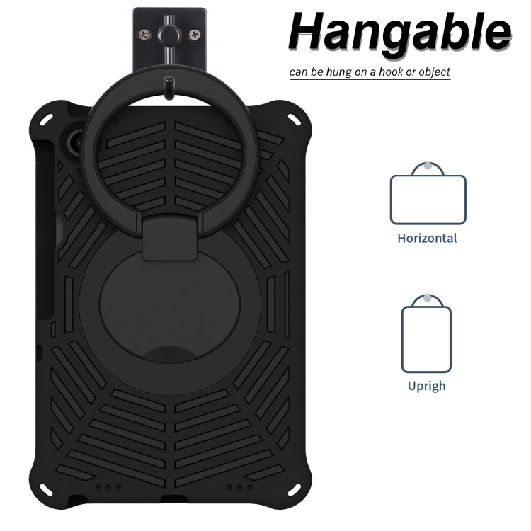 For Lenovo Tab M10 Plus 10.6 3rd Gen 2022 Spider King Silicone Protective Tablet Case(Black)