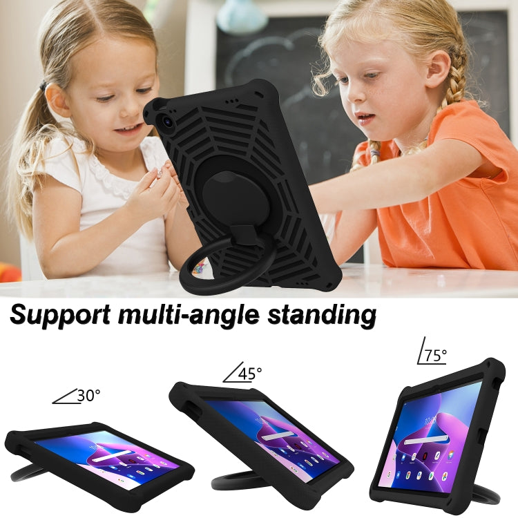 For Lenovo Tab M10 Plus 10.6 3rd Gen 2022 Spider King Silicone Protective Tablet Case(Black)