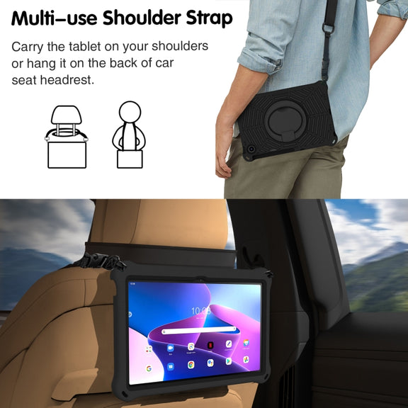 For Lenovo Tab M10 Plus 10.6 3rd Gen 2022 Spider King Silicone Protective Tablet Case(Black)