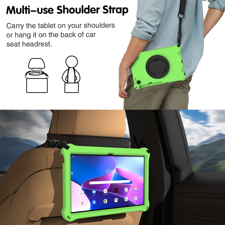 For Lenovo Tab M10 Plus 10.6 3rd Gen 2022 Spider King Silicone Protective Tablet Case(Green)