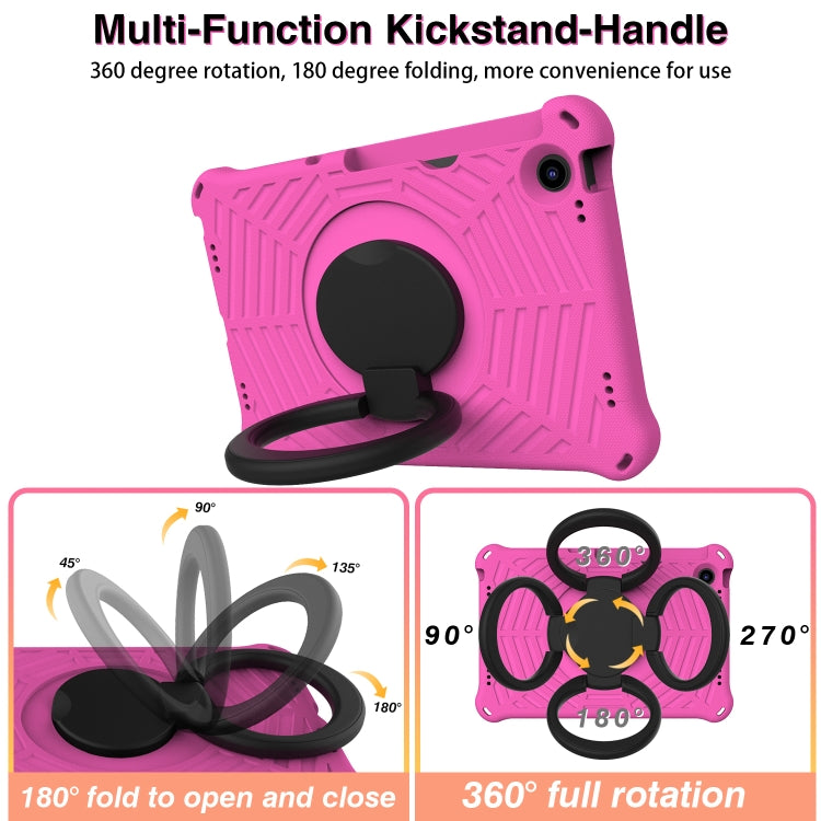For Lenovo Tab M10 Plus 10.6 3rd Gen 2022 Spider King Silicone Protective Tablet Case(Rose Red)