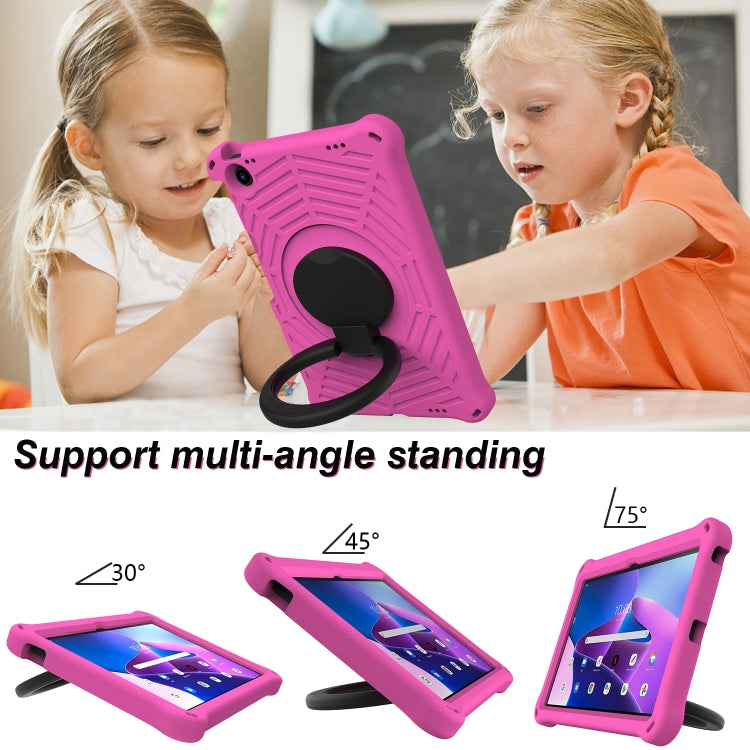 For Lenovo Tab M10 Plus 10.6 3rd Gen 2022 Spider King Silicone Protective Tablet Case(Rose Red)
