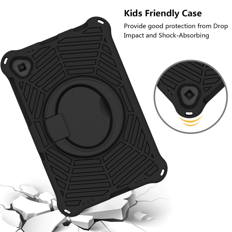For Lenovo Tab M10 Plus TB-X606 Spider King Silicone Protective Tablet Case(Black)