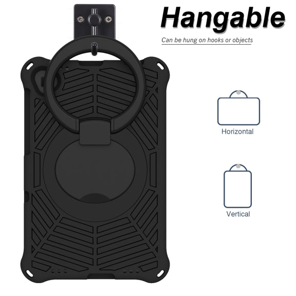 For Lenovo Tab M10 Plus TB-X606 Spider King Silicone Protective Tablet Case(Black)