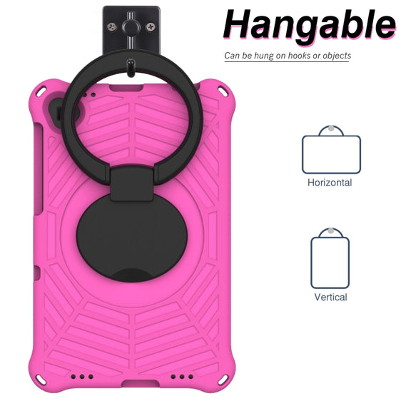 For Lenovo Tab M10 Plus TB-X606 Spider King Silicone Protective Tablet Case(Rose Red)