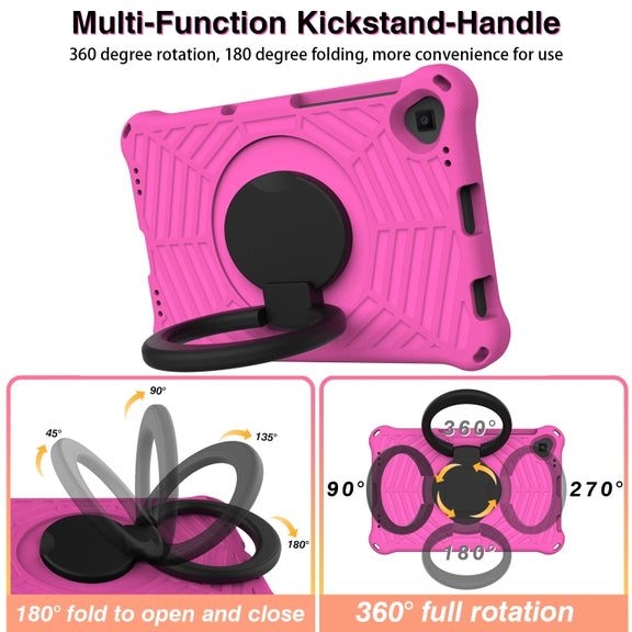 For Lenovo Tab M10 Plus TB-X606 Spider King Silicone Protective Tablet Case(Rose Red)