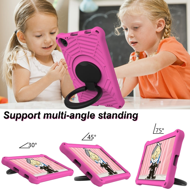 For Lenovo Tab M10 Plus TB-X606 Spider King Silicone Protective Tablet Case(Rose Red)
