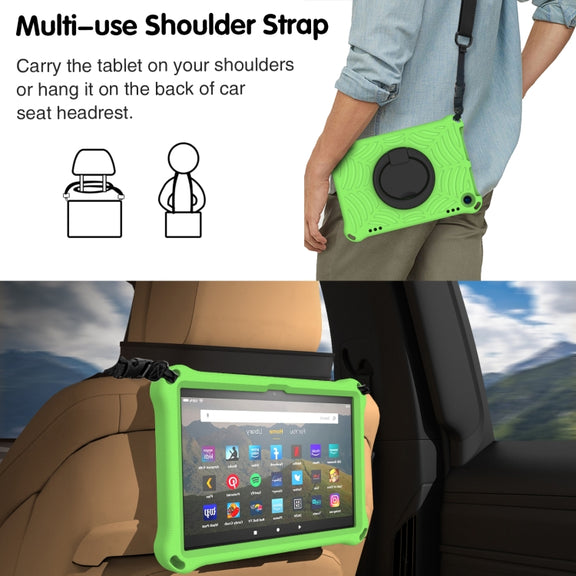 For Amazon Kindle Fire HD 8 2022 / 2020 Spider King Silicone Protective Tablet Case(Green)