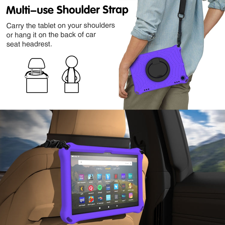 For Amazon Kindle Fire HD 8 2022 / 2020 Spider King Silicone Protective Tablet Case(Purple)