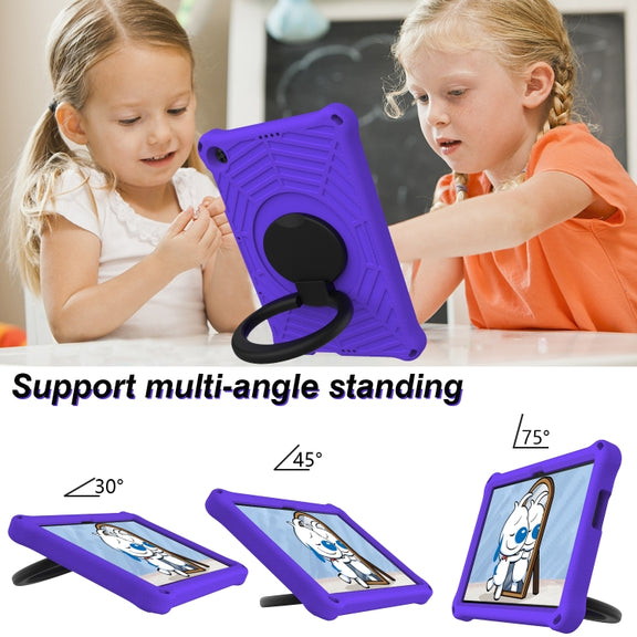 For Huawei MatePad T 10s Spider King Silicone Protective Tablet Case(Purple)