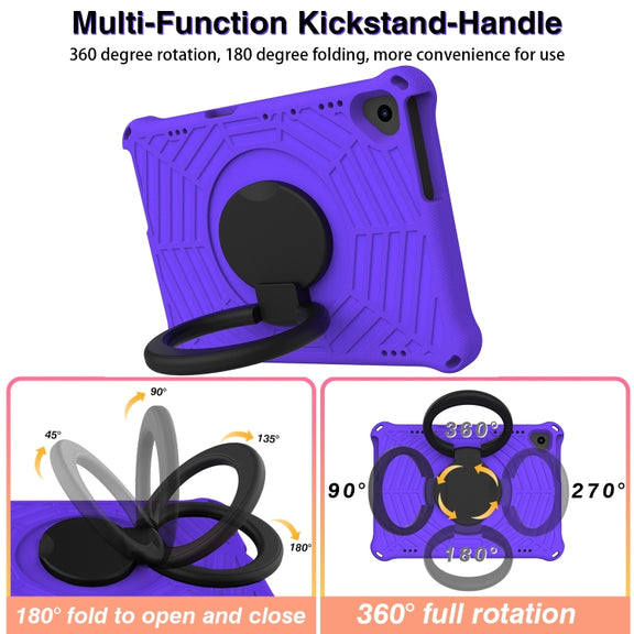 For Huawei MediaPad T5 Spider King Silicone Protective Tablet Case(Purple)