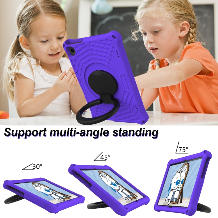 For Huawei MediaPad T5 Spider King Silicone Protective Tablet Case(Purple)