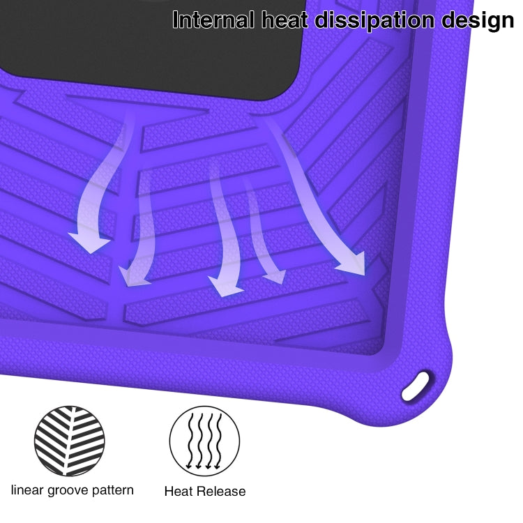For Huawei MediaPad T5 Spider King Silicone Protective Tablet Case(Purple)