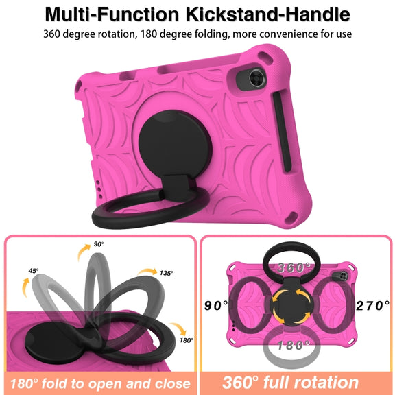 For Huawei MatePad T8 Spider King Silicone Protective Tablet Case(Rose Red)