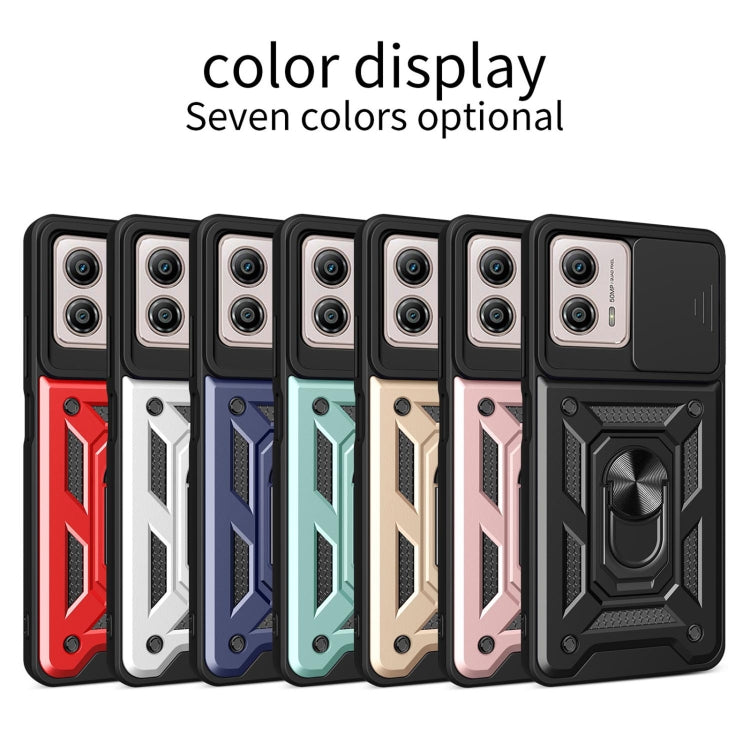 For Motorola Moto G53 / G13 / G23 5G Sliding Camera Cover Design TPU+PC Phone Case(Black)