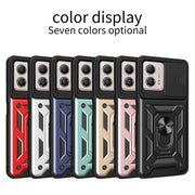 For Motorola Moto G53 / G13 / G23 5G Sliding Camera Cover Design TPU+PC Phone Case(Black)