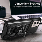 For Motorola Moto G53 / G13 / G23 5G Sliding Camera Cover Design TPU+PC Phone Case(Black)