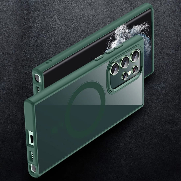 For Samsung Galaxy S23 Ultra 5G Acrylic PC MagSafe Magnetic Phone Case(Green)