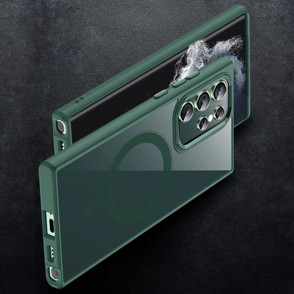 For Samsung Galaxy S23 Ultra 5G Acrylic PC MagSafe Magnetic Phone Case(Green)