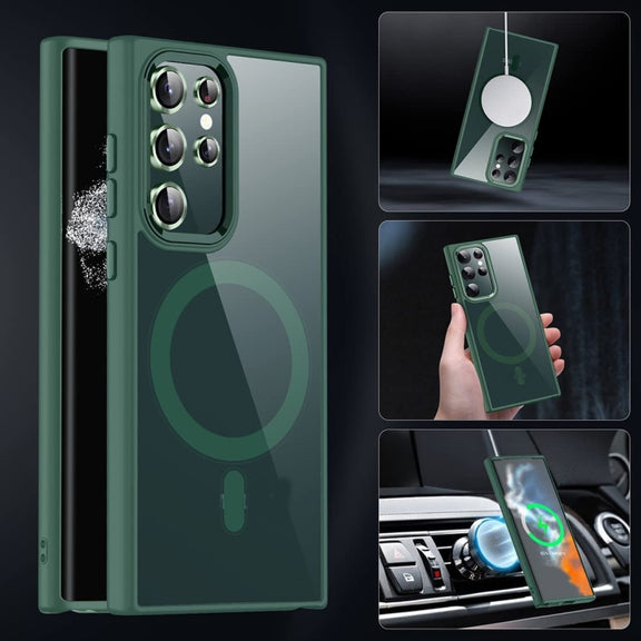 For Samsung Galaxy S23 Ultra 5G Acrylic PC MagSafe Magnetic Phone Case(Green)