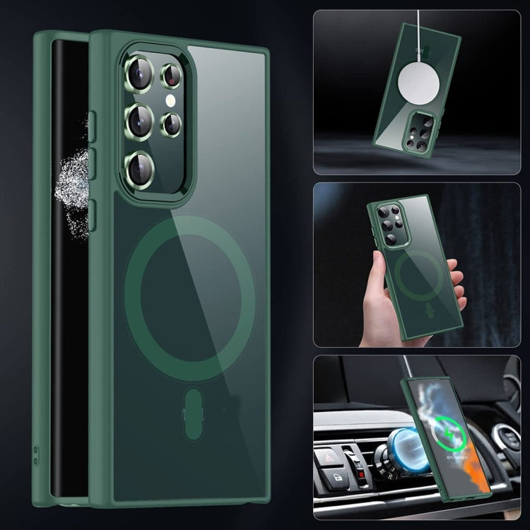 For Samsung Galaxy S23 Ultra 5G Acrylic PC MagSafe Magnetic Phone Case(Green)