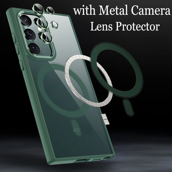 For Samsung Galaxy S23 Ultra 5G Acrylic PC MagSafe Magnetic Phone Case(Green)