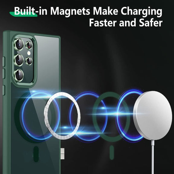 For Samsung Galaxy S23 Ultra 5G Acrylic PC MagSafe Magnetic Phone Case(Green)