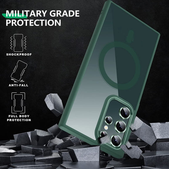 For Samsung Galaxy S23 Ultra 5G Acrylic PC MagSafe Magnetic Phone Case(Green)