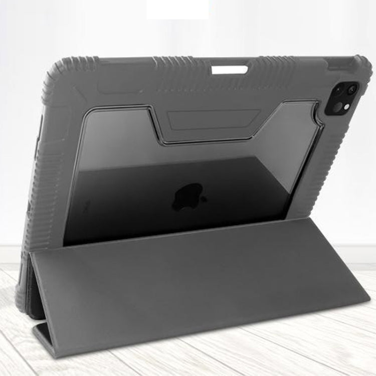 For iPad Pro 11 2022 / 2021 / 2020 Mutural Horizontal Flip Leather Tablet Case with Holder & Pen Slot(Dark Blue)