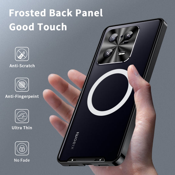 For Xiaomi 13 Pro MagSafe Magnetic Frosted Metal Phone Case(Black)