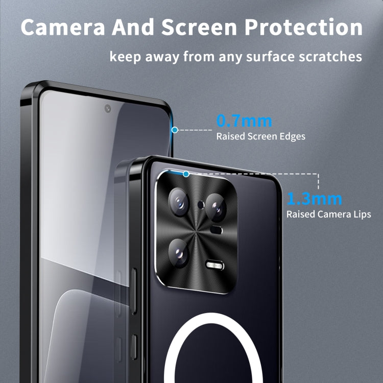 For Xiaomi 13 Pro MagSafe Magnetic Frosted Metal Phone Case(Black)