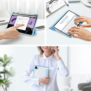 For Xiaomi Pad 6 / 6 Pro DUX DUCIS TOBY Series Antiskid Leather Tablet Case with Sleep / Wake-up Function(Blue)