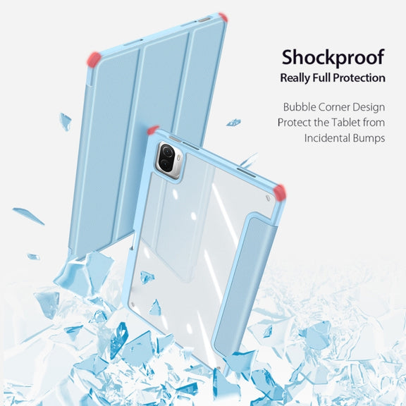 For Xiaomi Pad 6 / 6 Pro DUX DUCIS TOBY Series Antiskid Leather Tablet Case with Sleep / Wake-up Function(Blue)