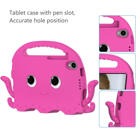 For Lenovo Tab M8 4th Gen Octopus Style EVA + PC Tablet Case with Strap(Rose Red)