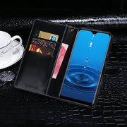 For Leagoo M12 idewei Crocodile Texture Horizontal Flip Leather Case with Holder & Card Slots & Wallet(Black)
