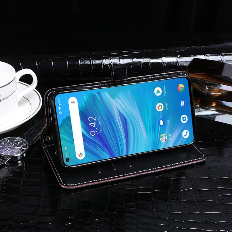 For Umidigi F2 idewei Crocodile Texture Horizontal Flip Leather Case with Holder & Card Slots & Wallet(Black)