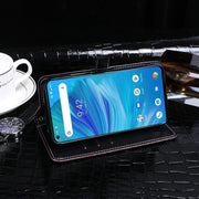 For Umidigi F2 idewei Crocodile Texture Horizontal Flip Leather Case with Holder & Card Slots & Wallet(Black)