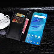 For Umidigi F2 idewei Crocodile Texture Horizontal Flip Leather Case with Holder & Card Slots & Wallet(Black)