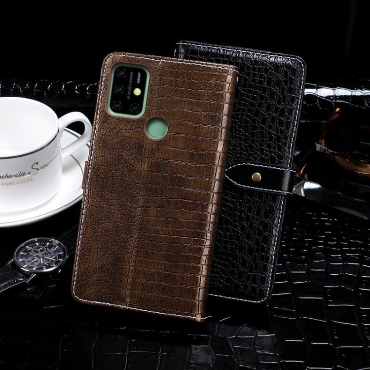 For Umidigi Power 3 idewei Crocodile Texture Horizontal Flip Leather Case with Holder & Card Slots & Wallet(Black)