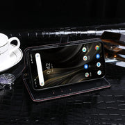 For Umidigi Power 3 idewei Crocodile Texture Horizontal Flip Leather Case with Holder & Card Slots & Wallet(Dark Blue)