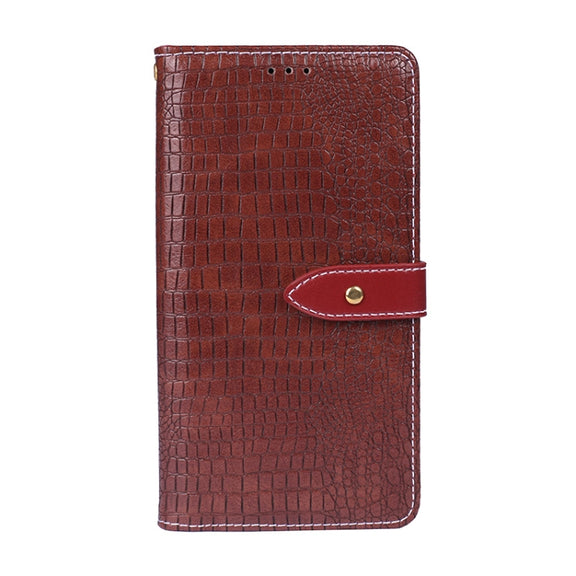 For Umidigi Power 3 idewei Crocodile Texture Horizontal Flip Leather Case with Holder & Card Slots & Wallet(Wine Red)