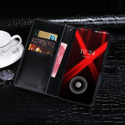 For Umidigi X idewei Crocodile Texture Horizontal Flip Leather Case with Holder & Card Slots & Wallet(Black)
