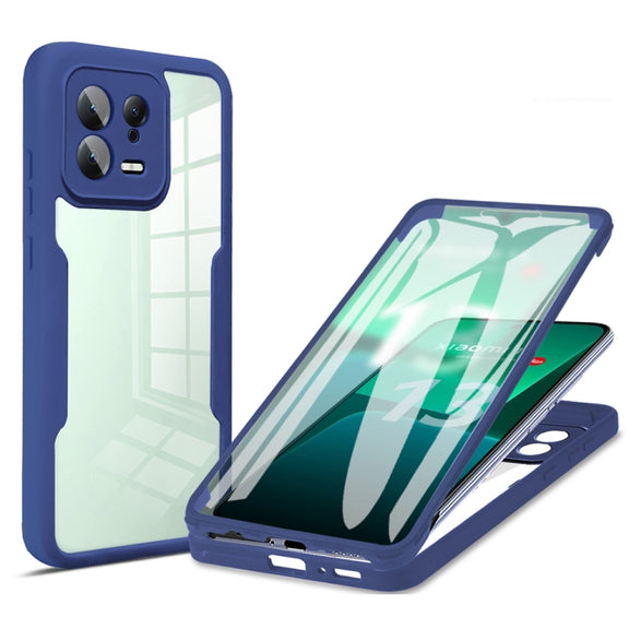 For Xiaomi 13 Acrylic + TPU 360 Degrees Full Coverage Phone Case(Blue)