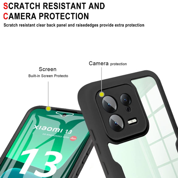For Xiaomi 13 Acrylic + TPU 360 Degrees Full Coverage Phone Case(Blue)