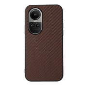For OPPO Reno10 Global / 10 Pro Global Carbon Fiber Texture Shockproof Phone Case(Brown)