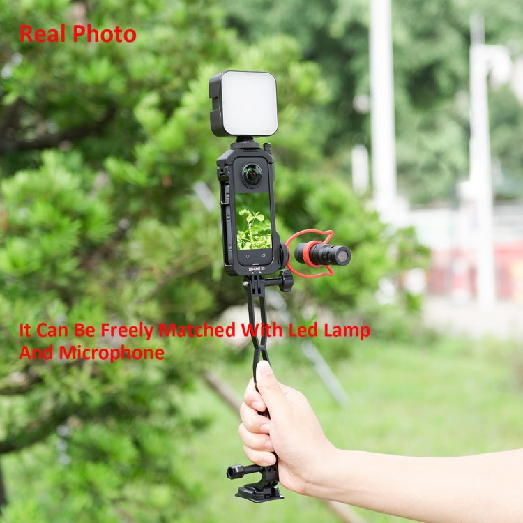 For Insta360 X3 YELANGU LW-ONE X3 Metal Cage Extended Frame Case With T1 Tripod