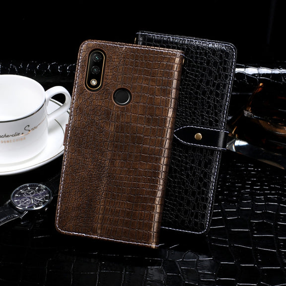 For Lenovo A6 Note idewei Crocodile Texture Horizontal Flip Leather Case with Holder & Card Slots & Wallet(Dark Blue)