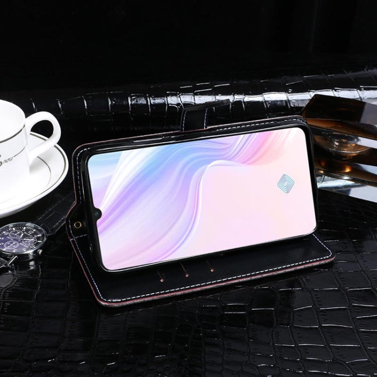 For Vivo Y9s idewei Crocodile Texture Horizontal Flip Leather Case with Holder & Card Slots & Wallet(Black)